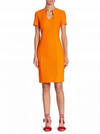 St  John - Short Sleeve V-Neck Dress at Saks Fifth Avenue